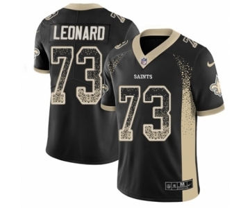 Youth Nike New Orleans Saints #73 Rick Leonard Limited Black Rush Drift Fashion NFL Jersey