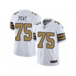 Youth Nike New Orleans Saints #75 Andrus Peat Limited White Rush NFL Jersey