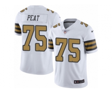 Youth Nike New Orleans Saints #75 Andrus Peat Limited White Rush NFL Jersey