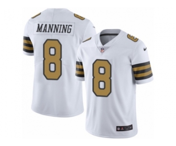 Youth Nike New Orleans Saints #8 Archie Manning Limited White Rush NFL Jersey