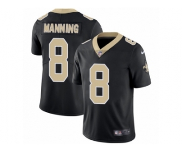 Youth Nike New Orleans Saints #8 Archie Manning Vapor Untouchable Limited Black Team Color NFL Jersey