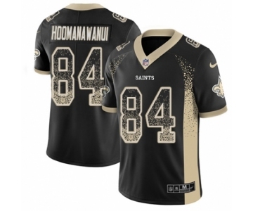 Youth Nike New Orleans Saints #84 Michael Hoomanawanui Limited Black Rush Drift Fashion NFL Jersey