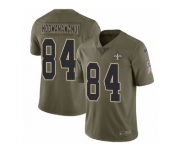 Youth Nike New Orleans Saints #84 Michael Hoomanawanui Limited Olive 2017 Salute to Service NFL Jersey