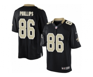 Youth Nike New Orleans Saints #86 John Phillips Limited Black Team Color NFL Jersey