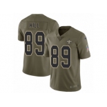 Youth Nike New Orleans Saints #89 Josh Hill Limited Olive 2017 Salute to Service NFL Jersey