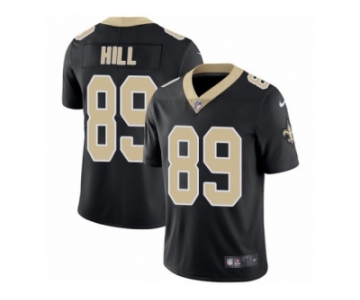 Youth Nike New Orleans Saints #89 Josh Hill Vapor Untouchable Limited Black Team Color NFL Jersey