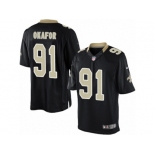 Youth Nike New Orleans Saints #91 Alex Okafor Limited Black Team Color NFL Jersey