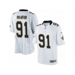 Youth Nike New Orleans Saints #91 Alex Okafor Limited White NFL Jersey