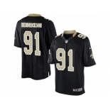 Youth Nike New Orleans Saints #91 Trey Hendrickson Limited Black Team Color NFL Jersey