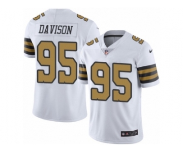 Youth Nike New Orleans Saints #95 Tyeler Davison Limited White Rush NFL Jersey