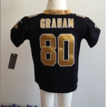 nike kids nfl jerseys new orleans saints #80 graham black[nike]