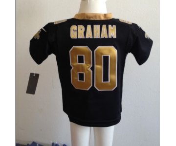 nike kids nfl jerseys new orleans saints #80 graham black[nike]