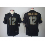 nike youth nfl jerseys new orleans saints #12 colston black[nike impact limited]