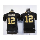 nike youth nfl jerseys new orleans saints #12 colston black[nike]