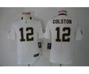 nike youth nfl jerseys new orleans saints #12 colston white[nike limited]