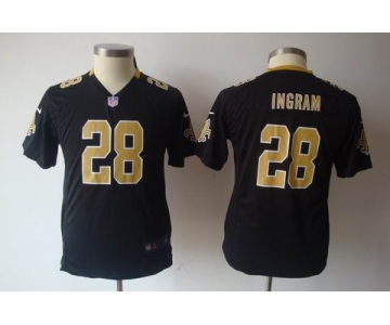 nike youth  nfl jerseys new orleans saints #28 ingram black[nike]