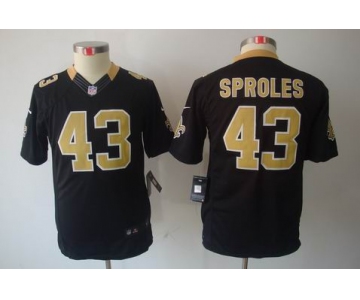 nike youth nfl jerseys new orleans saints #43 sproles black[nike limited]