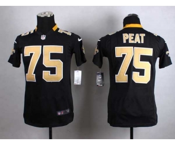 nike youth nfl jerseys new orleans saints #75 peat black[nike]