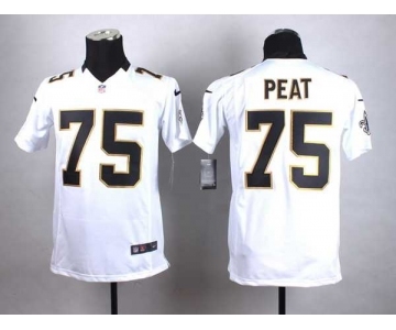 nike youth nfl jerseys new orleans saints #75 peat white[nike]