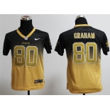 nike youth nfl jerseys new orleans saints #80 graham black-gold[nike drift fashion][second version]