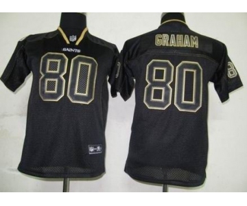 nike youth nfl jerseys new orleans saints #80 graham black[lights out]