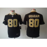 nike youth nfl jerseys new orleans saints #80 graham black[nike limited]