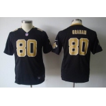 nike youth nfl jerseys new orleans saints #80 graham black[nike]