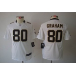 nike youth nfl jerseys new orleans saints #80 graham white[nike limited]