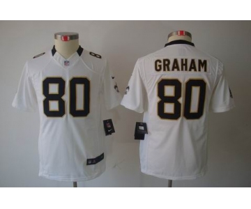 nike youth nfl jerseys new orleans saints #80 graham white[nike limited]