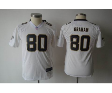 nike youth nfl jerseys new orleans saints #80 graham white[nike]