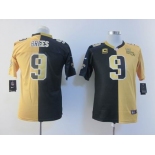 nike youth nfl jerseys new orleans saints #9 brees black-gold[Elite split]