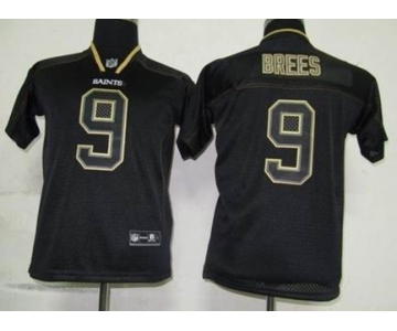 nike youth nfl jerseys new orleans saints #9 brees black[lights out]