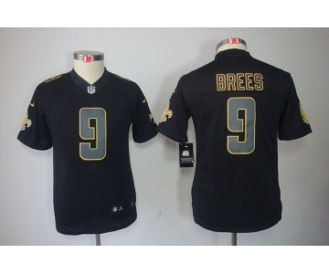 nike youth nfl jerseys new orleans saints #9 brees black[nike impact limited]