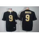 nike youth nfl jerseys new orleans saints #9 brees black[nike limited]