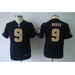 nike youth nfl jerseys new orleans saints #9 brees black[nike]