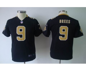 nike youth nfl jerseys new orleans saints #9 brees black[nike]