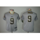 nike youth nfl jerseys new orleans saints #9 brees grey[nike lights out]