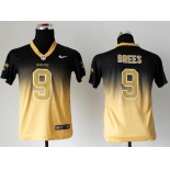 nike youth nfl jerseys new orleans saints #9 drew brees black-gold[Elite drift fashion][second version]