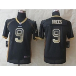 nike youth nfl jerseys new orleans saints #9 drew brees black[Elite drift fashion]