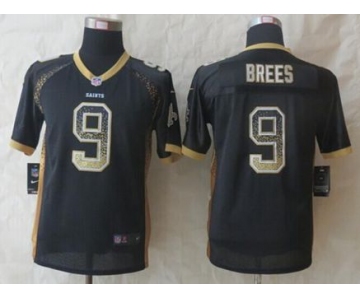 nike youth nfl jerseys new orleans saints #9 drew brees black[Elite drift fashion]