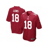 Men Nike New York Giants #18 Roger Lewis Game Red Alternate NFL Jersey