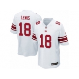 Men Nike New York Giants #18 Roger Lewis Game White NFL Jersey