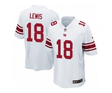 Men Nike New York Giants #18 Roger Lewis Game White NFL Jersey