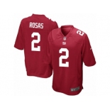 Men Nike New York Giants #2 Aldrick Rosas Game Red Alternate NFL Jersey