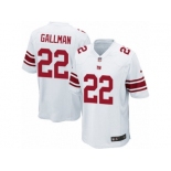 Men Nike New York Giants #22 Wayne Gallman Game White NFL Jersey