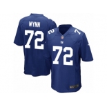 Men Nike New York Giants #72 Kerry Wynn Game Royal Blue Team Color NFL Jersey