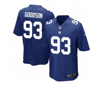 Men Nike New York Giants #93 B.J. Goodson Game Royal Blue Team Color NFL Jersey