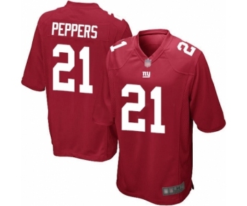 Men's New York Giants #21 Jabrill Peppers Game Red Alternate Football Jersey