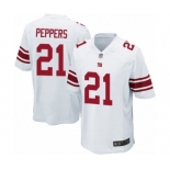 Men's New York Giants #21 Jabrill Peppers Game White Football Jersey