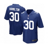 Men's New York Giants #30 Antonio Hamilton Game Royal Blue Team Color Football Jersey